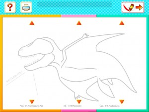 シャッフルぬりえ３～恐竜版～