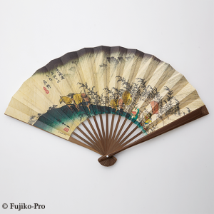 浮世絵　ドラえもん　扇子　東都のれん会 (2)