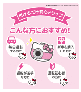 ハローキティ ドライブレコーダー