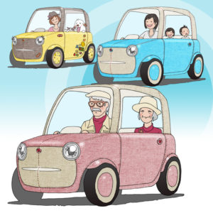 「人にやさしい街」を実現する布製ボディのカワイイ電気自動車の公道走行を実現しよう！