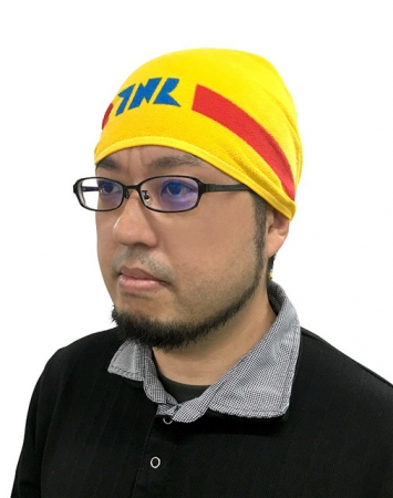 被れるフェイスタオル（国鉄ヘルメット風）