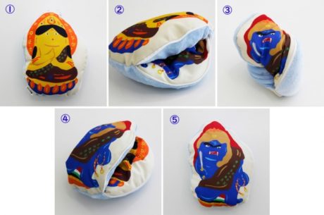 そばに置いてハッとする 抱きしめてホッとする リバーシブルみほとけ抱クッション