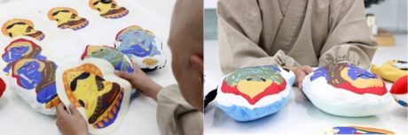 そばに置いてハッとする 抱きしめてホッとする リバーシブルみほとけ抱クッション