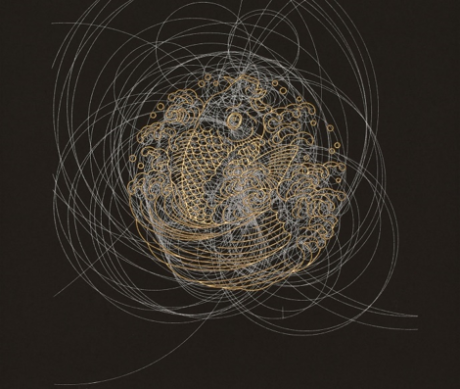 「掛軸アートと金箔の照明」展