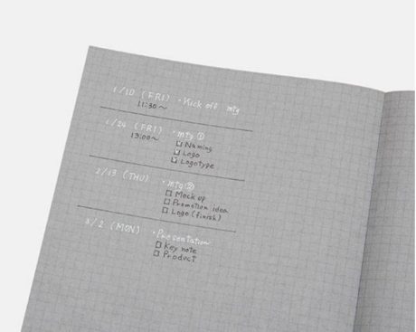 白と黒で書くノート